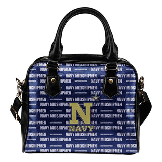 Nice Little Logo Navy Midshipmen Shoulder Handbags