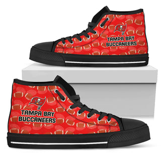 Wave Of Ball Tampa Bay Buccaneers High Top Shoes