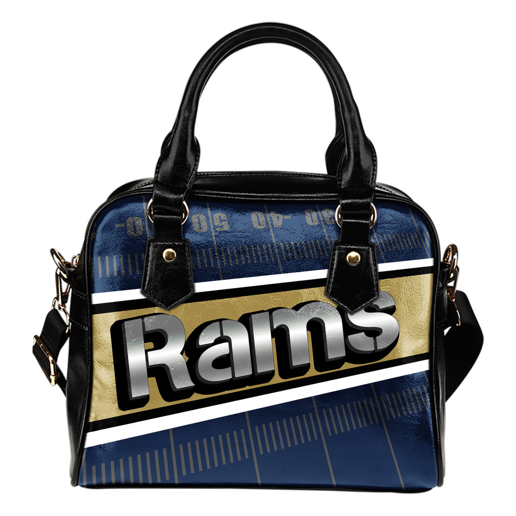Los Angeles Rams Silver Name Colorful Shoulder Handbags