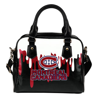 Color Leak Down Colorful Montreal Canadiens Shoulder Handbags