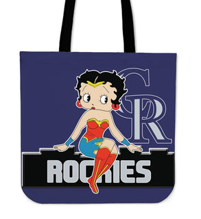 Wonder Betty Boop Colorado Rockies Tote Bags