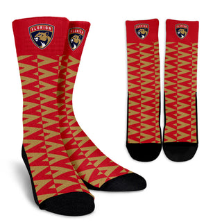 Chevron Lovely Kind Goodness Air Florida Panthers Crew Socks