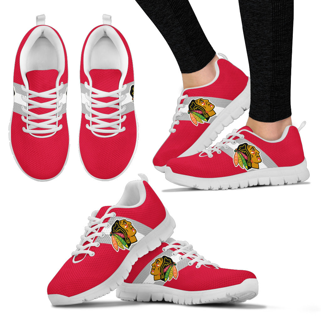 Three Colors Vertical Chicago Blackhawks Sneakers