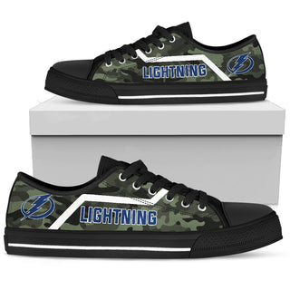 Simple Camo Tampa Bay Lightning Low Top Shoes