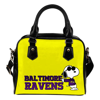 Baltimore Ravens Cool Sunglasses Snoopy Shoulder Handbags Women Purse