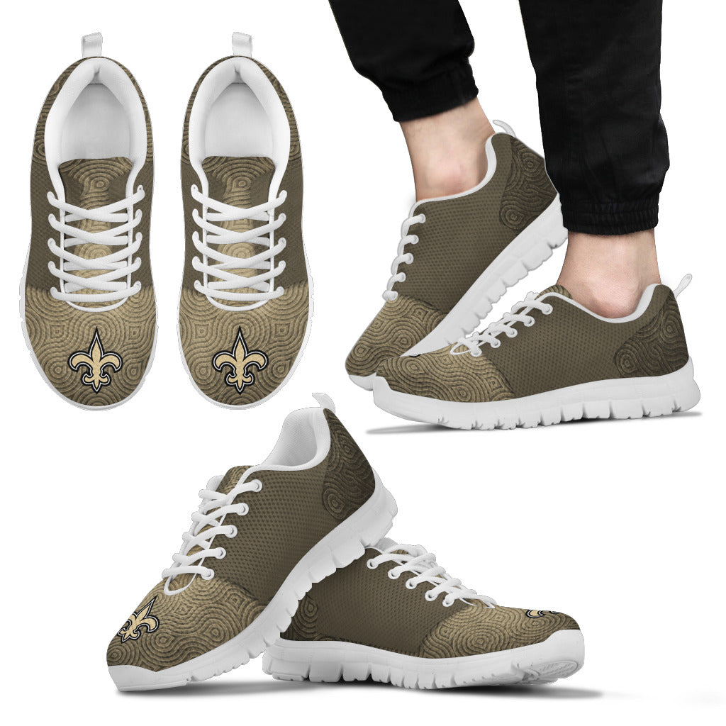 Seamless Line Magical Wave Beautiful New Orleans Saints Sneakers