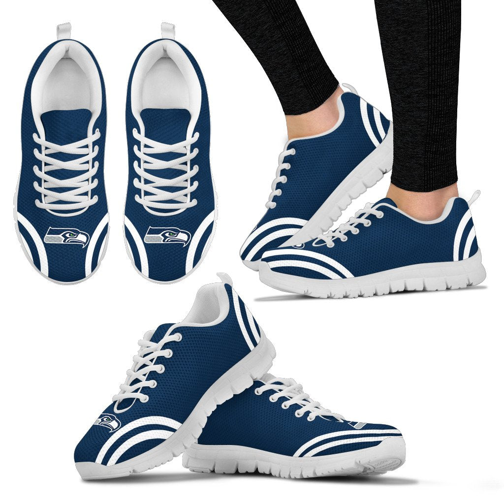 Lovely Curves Stunning Logo Icon Seattle Seahawks Sneakers