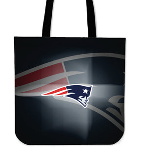 New England Patriots Light Logo Tote Bags