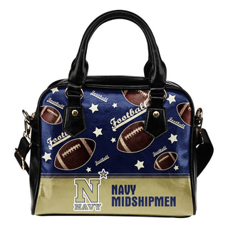 Personalized American Football Awesome Navy Midshipmen Shoulder Handbag