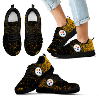 Light Tiny Pixel Smashing Pieces P.Steelers Sneakers