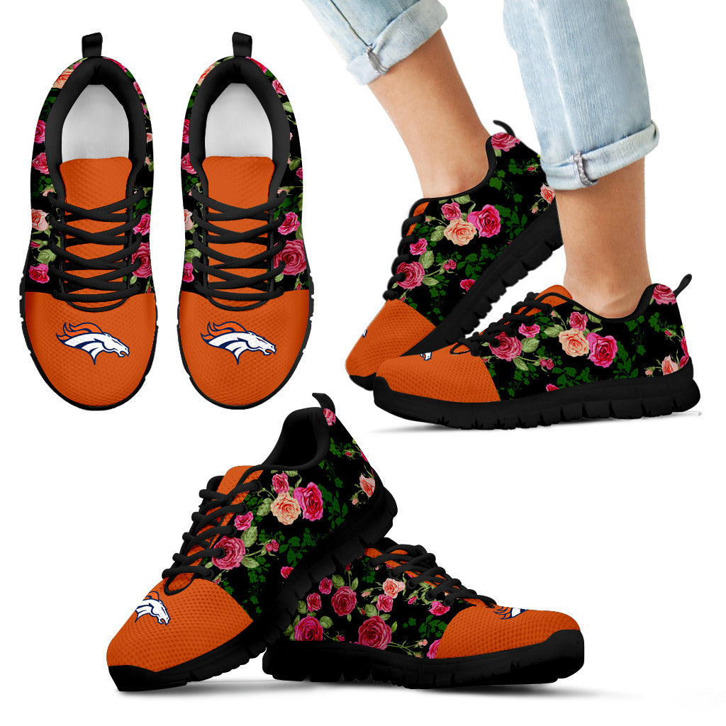 Vintage Floral Denver Broncos Sneakers