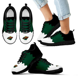 Incredible Line Zig Zag Disorder Beautiful Minnesota Wild Sneakers