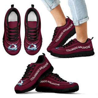 Wave Red Floating Pattern Colorado Avalanche Sneakers