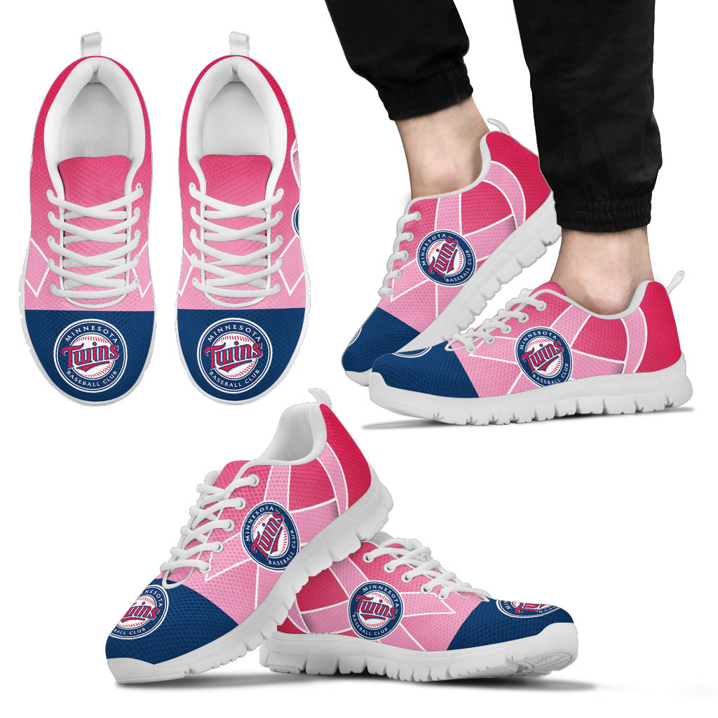 Minnesota Twins Cancer Pink Ribbon Sneakers
