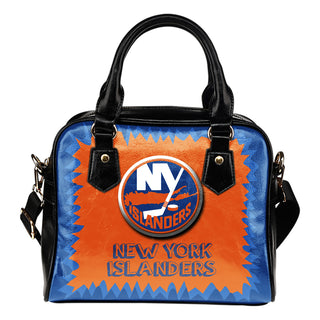 Jagged Saws Mouth Creepy New York Islanders Shoulder Handbags