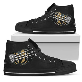 Scratch Of The Wolf Vegas Golden Knights High Top Shoes