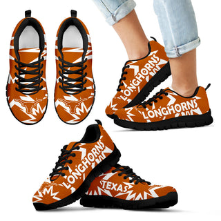 Zig Zag Circle Dizzy Excellent Nice Logo Texas Longhorns Sneakers