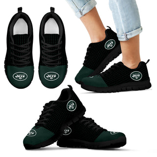 Tiny Cool Dots Background Mix Lovely Logo New York Jets Sneakers