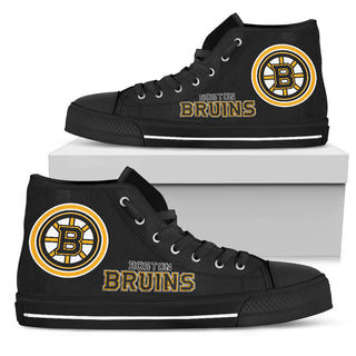Circle Logo Boston Bruins High Top Shoes