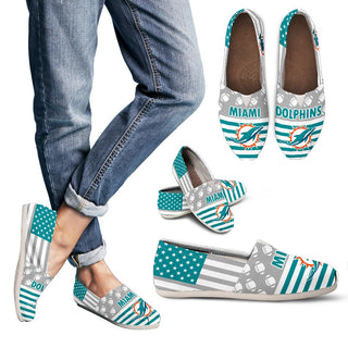 American Flag Miami Dolphins Casual Shoes