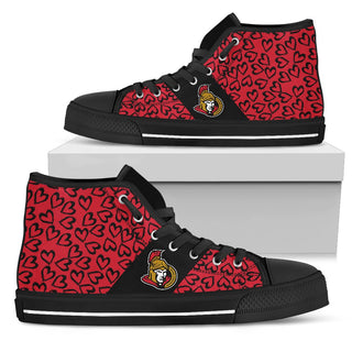 Perfect Cross Color Absolutely Nice Ottawa Senators High Top Shoes