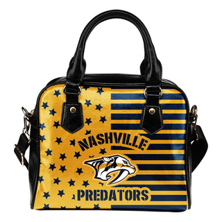 Twinkle Star With Line Nashville Predators Shoulder Handbags