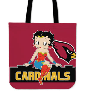 Wonder Betty Boop Arizona Cardinals Tote Bags