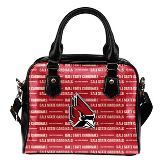 Nice Little Logo Ball State Cardinals Shoulder Handbags