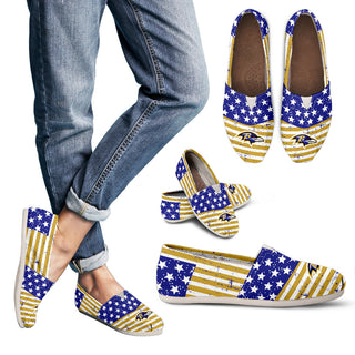 Star Stripers America Flag Baltimore Ravens Women Casual Shoes