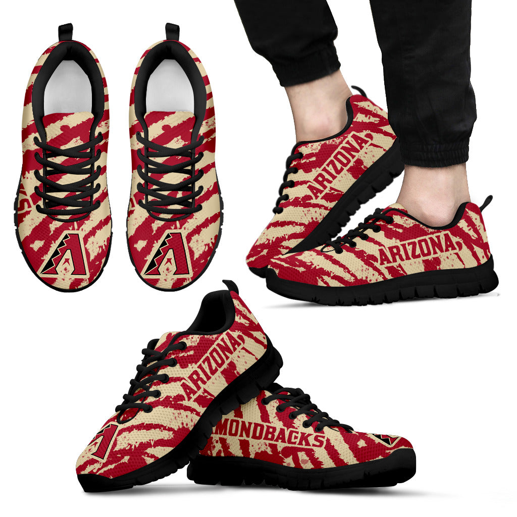 Stripes Pattern Print Arizona Diamondbacks Sneakers V3