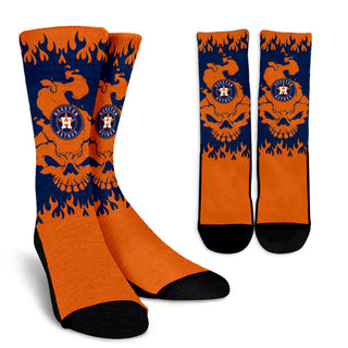 Houston Astros Colorful Skull Socks