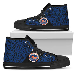 Perfect Cross Color Absolutely Nice New York Mets High Top Shoes