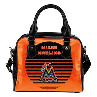 Back Fashion Round Charming Miami Marlins Shoulder Handbags