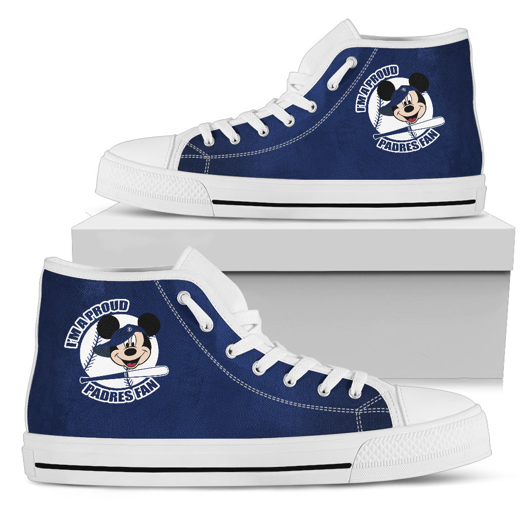 San Diego Padres Fan Mickey Circle High Top Shoes