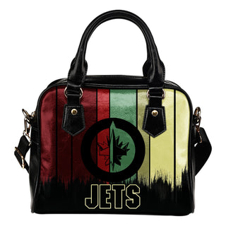 Vintage Silhouette Winnipeg Jets Purse Shoulder Handbag