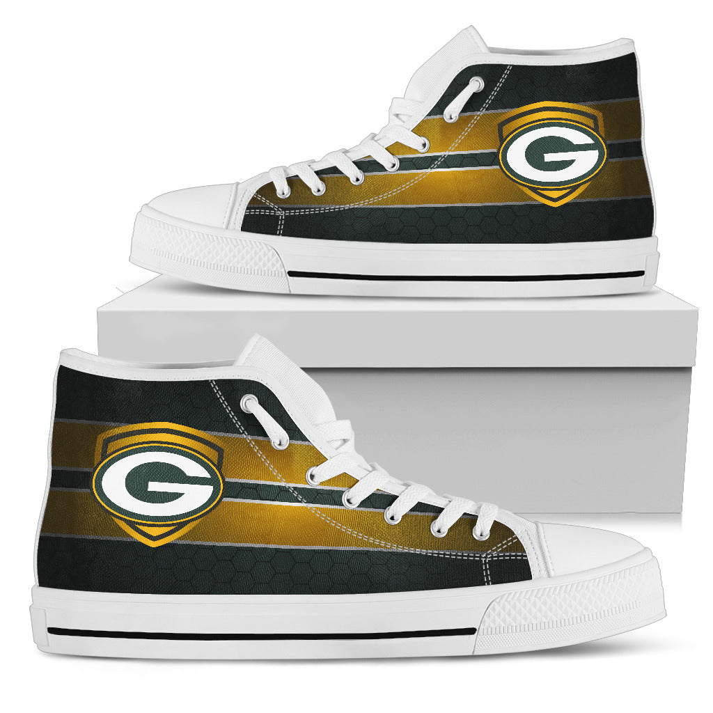 The Shield Green Bay Packers High Top Shoes