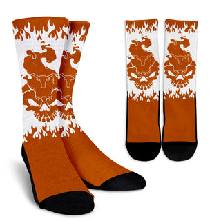 Texas Longhorns Colorful Skull Socks