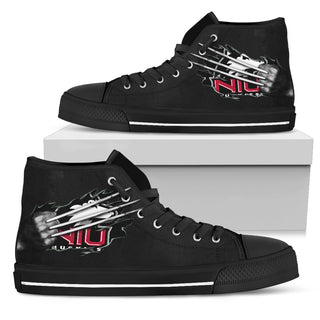 Scratch Of The Wolf Northern Illinois Huskies High Top Shoes