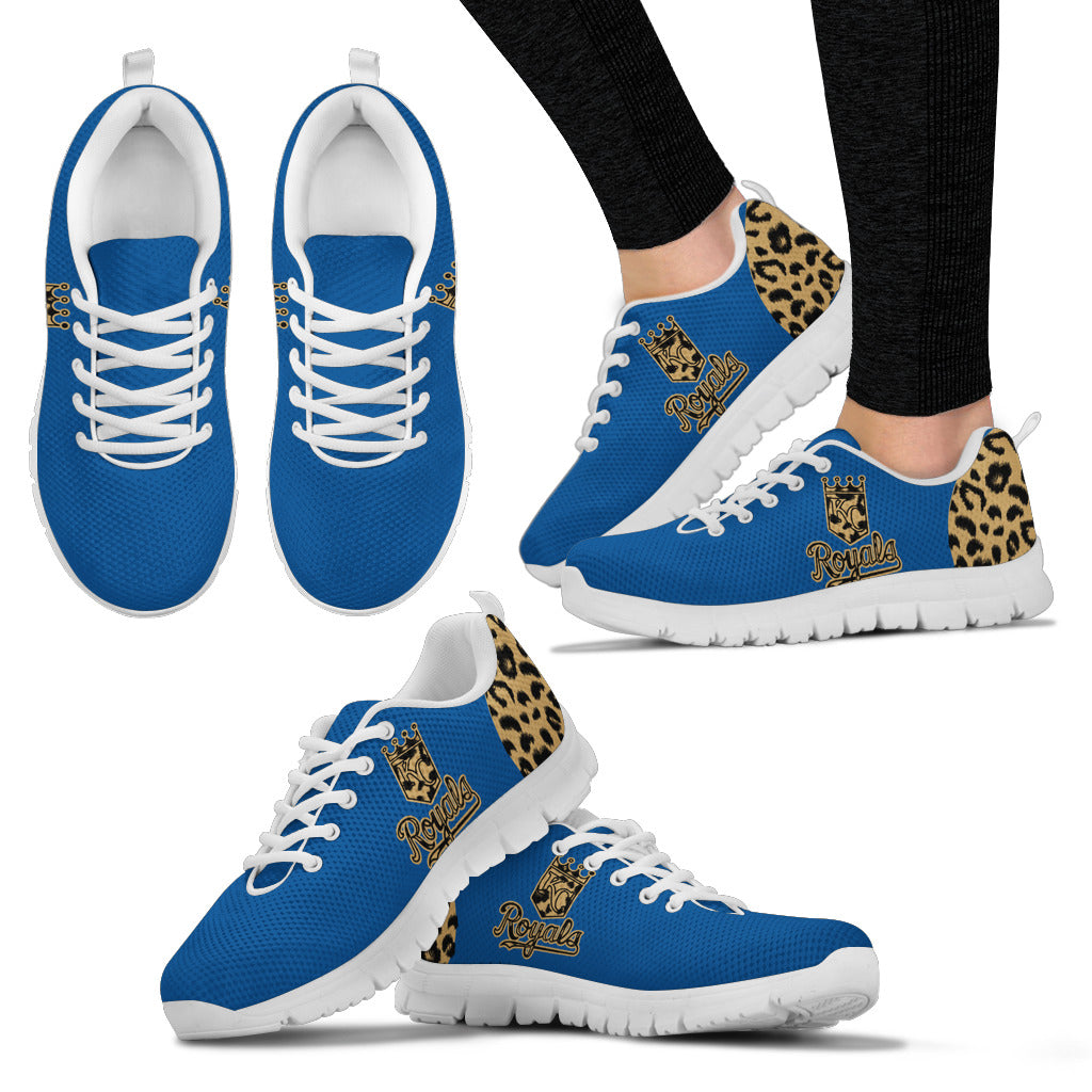 Cheetah Pattern Fabulous Kansas City Royals Sneakers
