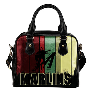 Vintage Silhouette Miami Marlins Purse Shoulder Handbag