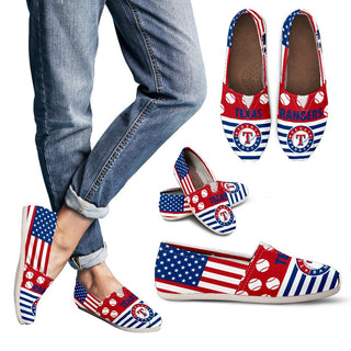 American Flag Texas Rangers Casual Shoes