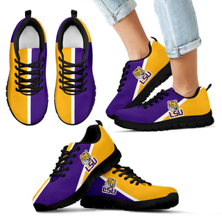 Dynamic Aparted Colours Beautiful Logo LSU Tigers Sneakers
