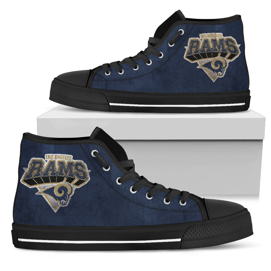 3D Simple Logo Los Angeles Rams High Top Shoes