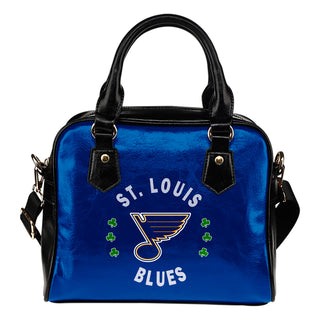 Central Beautiful Logo Circle Lucky Leaf St. Louis Blues Shoulder Handbags