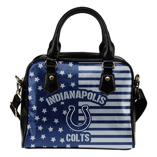 Twinkle Star With Line Indianapolis Colts Shoulder Handbags