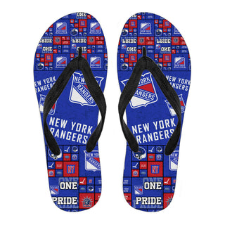 Pride Flag New York Rangers Flip Flops