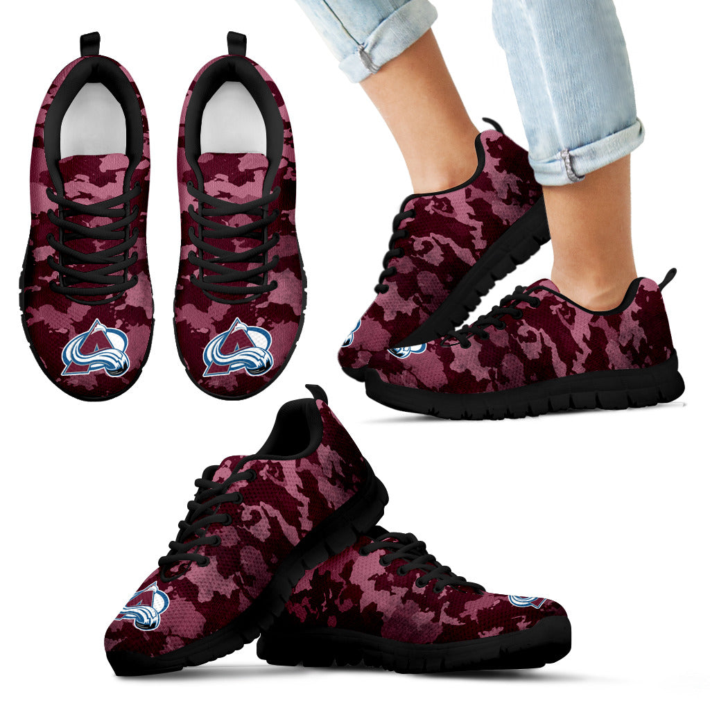 Arches Top Fabulous Camouflage Background Colorado Avalanche Sneakers