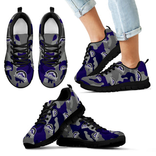 Colorado Rockies Cotton Camouflage Fabric Military Solider Style Sneakers