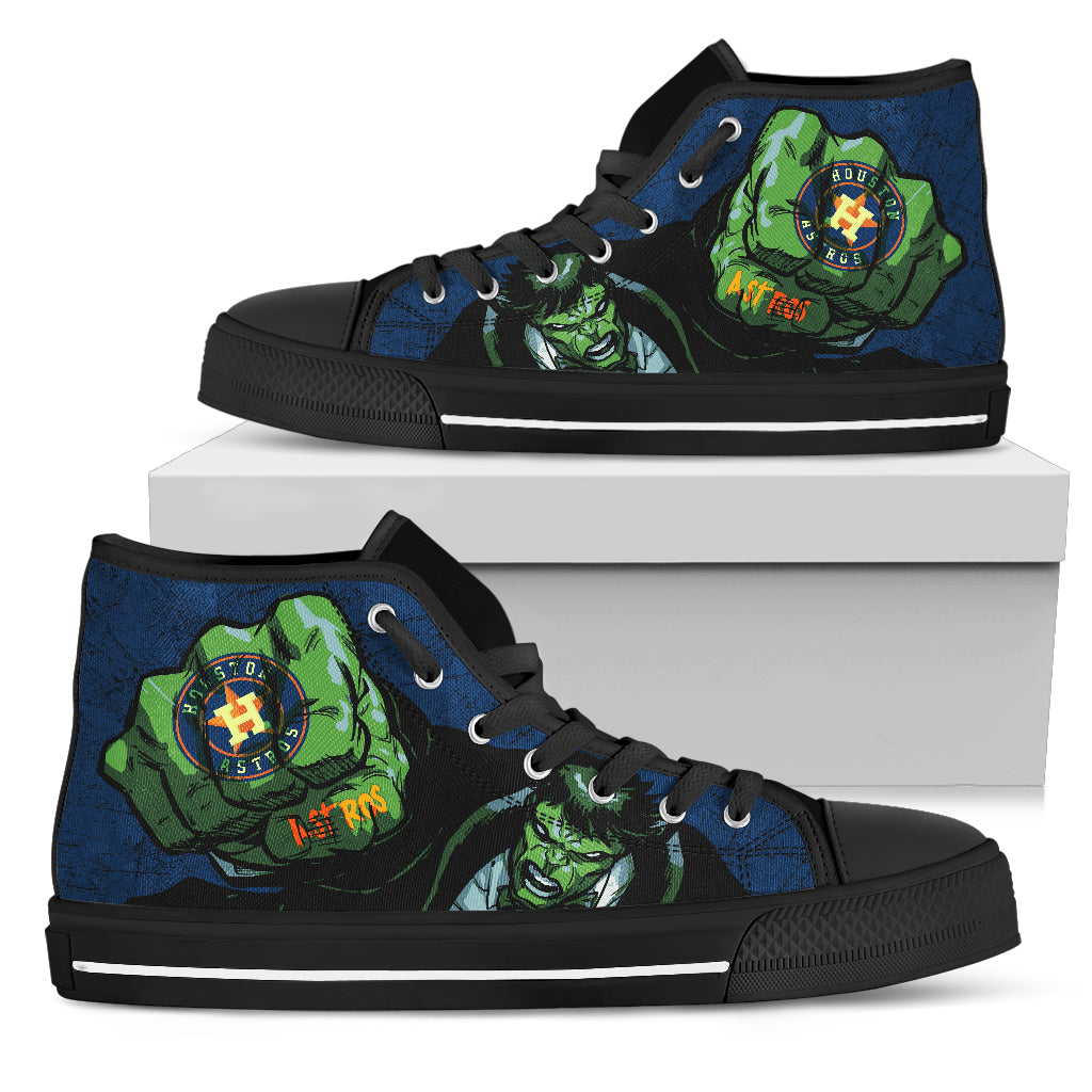 Hulk Punch Houston Astros High Top Shoes