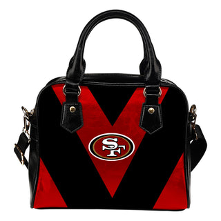 Triangle Double Separate Colour San Francisco 49ers Shoulder Handbags